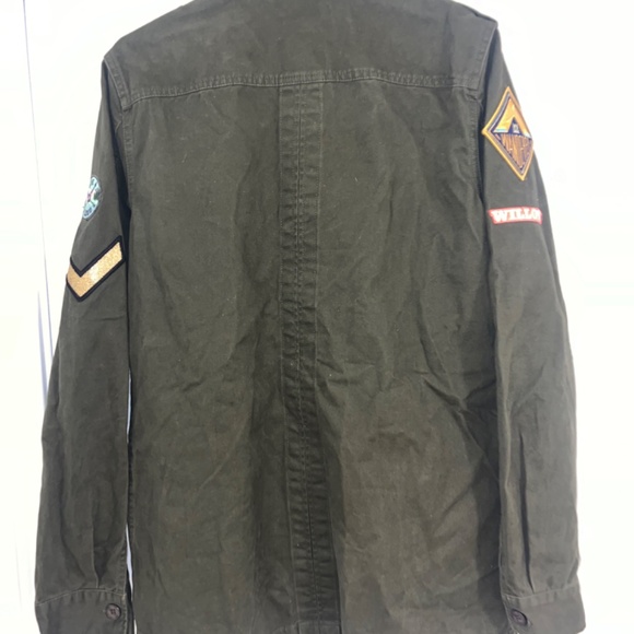 Olive green patchwork jacket - Picture 2 of 4